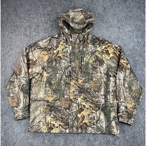 Realtree Xtra Jacket Mens Large Camo Hunting Hooded Scent Control Lined Coat